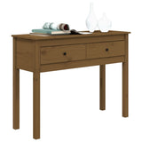 Console Table Honey Brown 100x35x75 cm Solid Wood Pine 814617