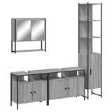 4 Piece Bathroom Furniture Set Grey Sonoma Engineered Wood 3214688