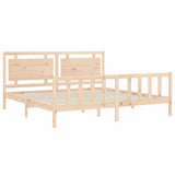 Bed Frame without Mattress 200x200 cm Solid Wood Pine 3192186