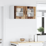 Wall Glass Cabinet LUCCA 2 pcs Old Wood 40 x 31 x 40 cm 884851