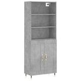 Highboard Concrete Grey 69.5x34x180 cm Engineered Wood 3189937