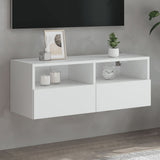 TV Wall Cabinet White 80x30x30 cm Engineered Wood 836868
