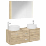 Bathroom Furniture Set 4 pcs Sonoma Oak 3407105