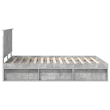 Bed Frame with Headboard Concerte 140 x 200 cm Solid Pine Wood 3411004