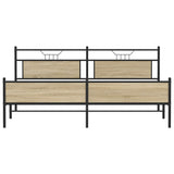 Metal Bed Frame without Mattress Sonoma Oak 200x200 cm 3325128