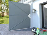 Collapsible Terrace Side Awning Grey 240x160 cm 44563
