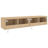 TV Wall Cabinets with LED Lights 2 pcs Sonoma Oak 80x35x31 cm 837286