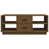 Coffee Table Honey Brown 100x50x41 cm Solid Wood Pine 818273