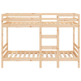 ZNTS Bunk Bed without Mattress 80x200 cm Solid Wood Pine 3139834