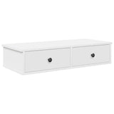 ZNTS Wall Shelf with Drawers White 80x31x17 cm Engineered Wood 859950