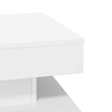 Coffee Table 360-Degree Rotatable White 50x50x34.5 cm 858470