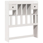 ZNTS Bookcase Bed without Mattress White 100x200cm Solid Wood Pine 3322260