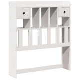ZNTS Bookcase Bed without Mattress White 100x200cm Solid Wood Pine 3322260