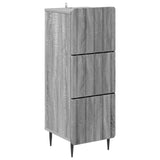 Drawer Cabinet Grey Sonoma 33 x 34.5 x 92 cm Engineered Wood 894391