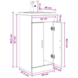 Bathroom Vanity with Sink Concrete Grey 42 x 40 x 84.5 cm 890675