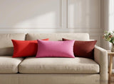 Cushion with Pillow HEERLEN 6 pcs Wine Red Polyester 925126