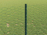 Welded Wire Fence 10 x 1 m PVC-Coated Steel Green Mesh 3336682