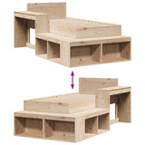 Bed Frame without Mattress 90x200 cm Solid Wood Pine 3309746