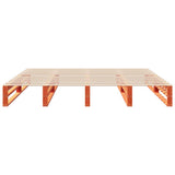 Bed Frame without Mattress Wax Brown 200x200 cm Solid Wood Pine 3306509