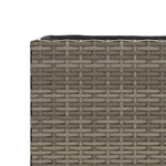 ZNTS Garden Planter with 2 Pots Grey 90x20x40 cm Poly Rattan 366409