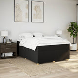 Box Spring Bed with Mattress Black 140x200 cm Fabric 3285382