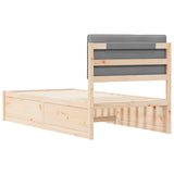 Bed Frame with Upholstered Headboard Light Grey 90 x 200 cm 877794