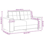 ZNTS 3-Piece Sofa Set with Cushions - Brown Fabric 3324632