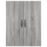 Wall Mounted Cabinet Grey Sonoma 69.5x34x90 cm Engineered Wood 834984