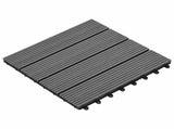 Decking Tile 11 pcs Grey 30 x 30 cm WPC 42046659