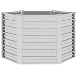 Garden Raised Bed 129x77 cm Galvanized Steel Silver 316898