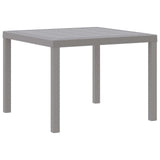 Garden Dining Table Light Grey 100 x 100 x 73 cm Poly Rattan 871683