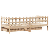 Daybed with Drawers without Mattress 90x190 cm Single Solid Wood 3302136