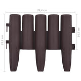 Lawn Edgings 36 pcs Brown 10 m PP 48620
