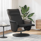 Massage Recliner Chair Black Faux Leather 42018595