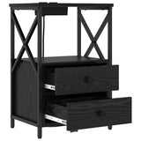Bedside Cabinet 2 pcs Black Oak 40 x 31 x 60 cm Engineered Wood 859561