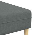 Fabric Sofa with Cushion 3 pcs Dark Grey 208 cm Fabric 3335163