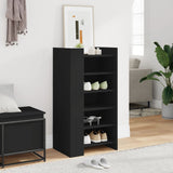 Shoe Cabinet Black 52x37.5x100 cm Engineered Wood 848445