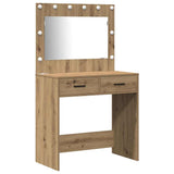 Dressing Table Set with Shelf 3 pcs Artisan Oak Engineered Wood 3334289