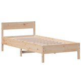 Bed Frame without Mattress 75x190 cm Small Single Solid Wood Pine 842782
