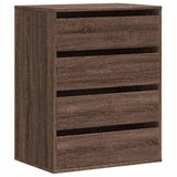 Corner Chest of Drawers Brown Oak 60x41x76 cm Engineered Wood 852876