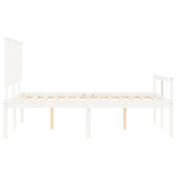 Senior Bed without Mattress White 140x200 cm Solid Wood 3195482
