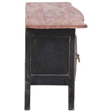 283901 TV Cabinet 120x30x40 cm Black Solid Mahogany Wood
