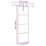 Sliding Door with Hardware Set Black 76x205 cm ESG Glass 3375907