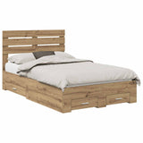 Bed Frame with Drawer with Headboard Manual Engineered Wood 3411674