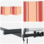 Retractable Awning Multicolour 350 x 200 cm 3329690