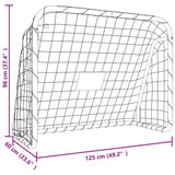 Football Goal with Net White 125x96x60 cm Steel&Polyester 93732