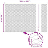 Hexagon Fence Grey 0.4 x 100 m PVC 42005589