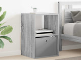 Bedside Table 2 pcs Grey Sonoma 35 x 32 x 68.5 cm 8000639