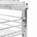 3-Tier Pull-out Kitchen Wire Basket Silver 47x25x56 cm 50969