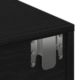 Wall Shelf with Drawers Black 80x33x17 cm Engineered Wood 859978